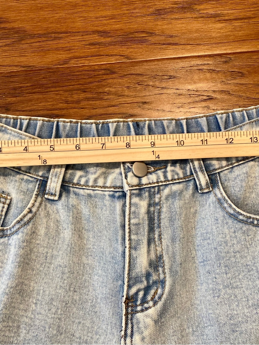 NWOT Savanna Jane‎ Light Blue Denim Shorts with Rhinestone Fringe - Picture 8 of 11